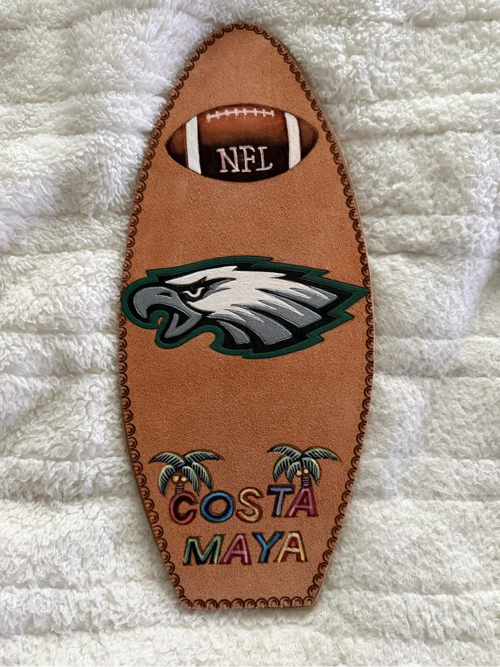 Philadelphia Eagles Surfboard Wall Art Décor - Brown